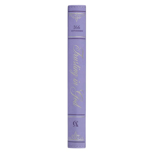 Christian Devotional Journal For Women - Trusting in God Lavender Faux Leather Devotional