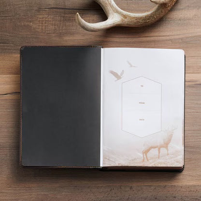 Christian Devotional Journal For Men - Man of God Two-Tone Brown Faux Leather Daily Devotional