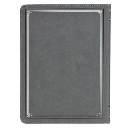 Christian Devotional Journal For Men - Ten Minutes with God for Men Gray Faux Leather Daily Devotional