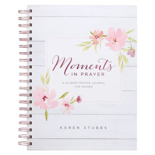 Christian Prayer Journal For Women - Moments in Prayer Wirebound Prompted Prayer Journal
