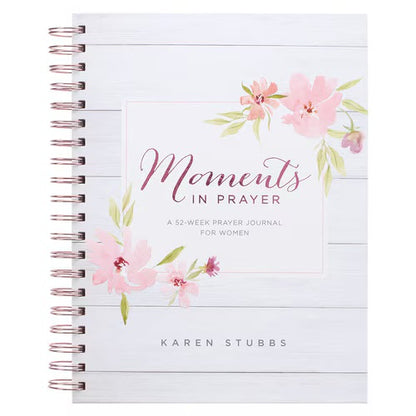 Christian Prayer Journal For Women - Moments in Prayer Wirebound Prompted Prayer Journal