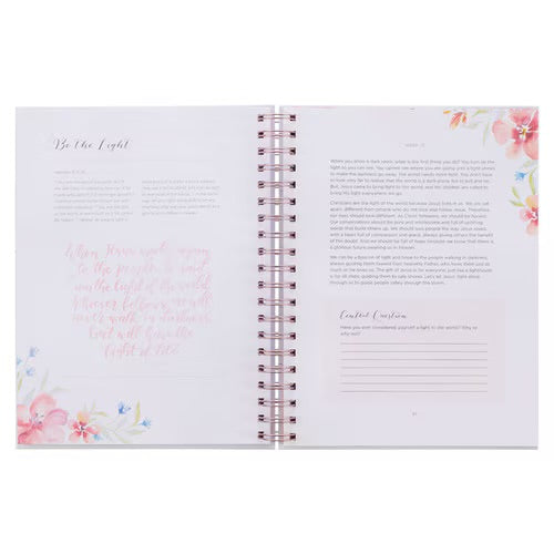 Christian Prayer Journal For Women - Moments in Prayer Wirebound Prompted Prayer Journal