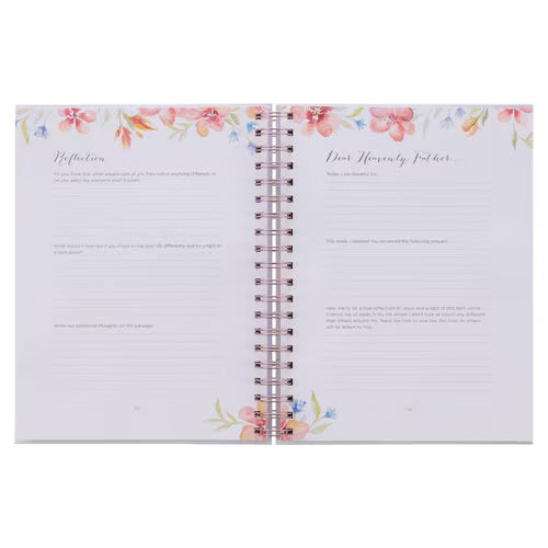 Christian Prayer Journal For Women - Moments in Prayer Wirebound Prompted Prayer Journal