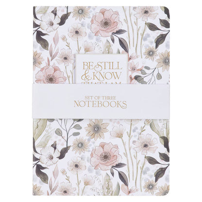 Be Still Teal Meadow Small Notebook Set - Psalm 46:10