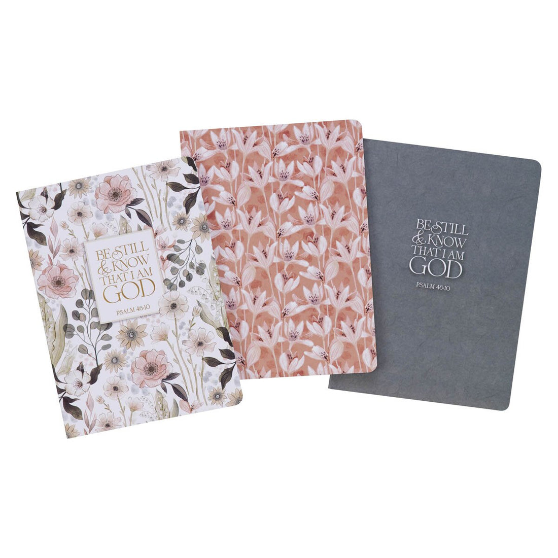Be Still Teal Meadow Small Notebook Set - Psalm 46:10