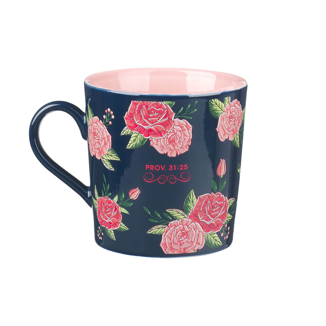 Strength and Dignity Floral Ceramic Mug