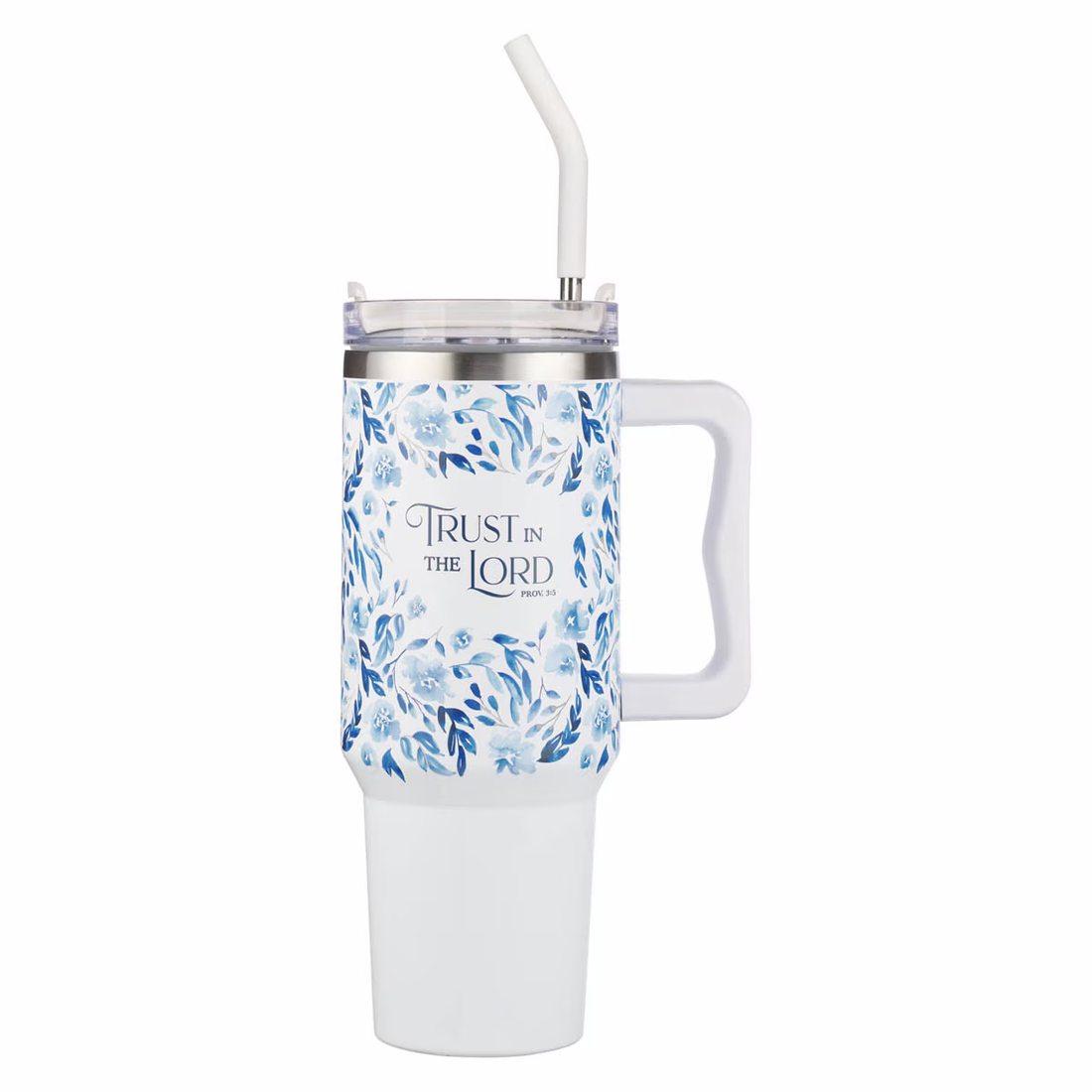 Trust In The Lord 40 Oz Tumbler with Reusable Straw - Proverbs 3:5