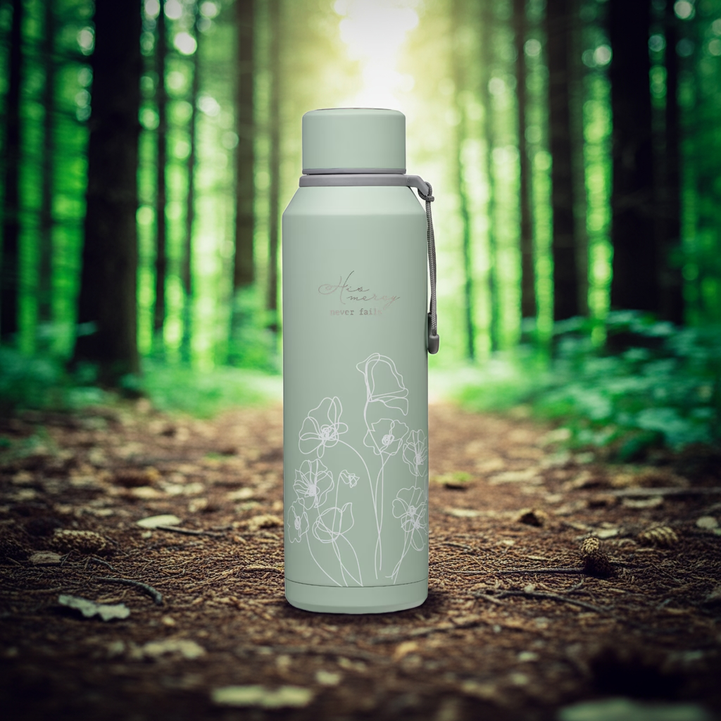 His Mercy Never Fails Stainless Steel Water Bottle